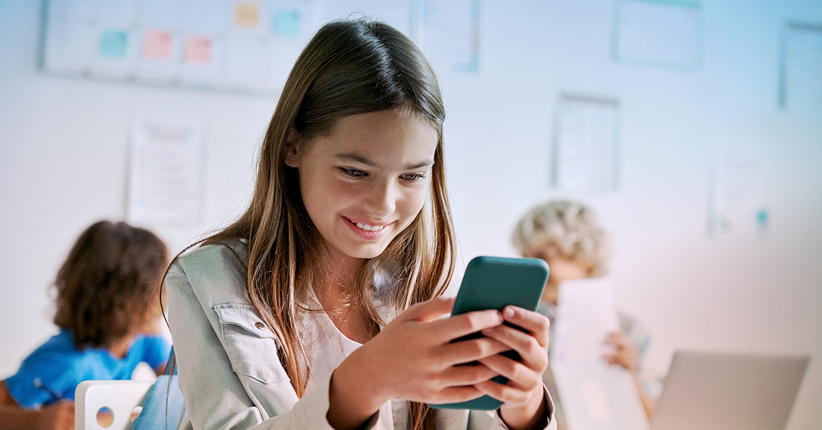smartfony v skole ilustračný obrázok ESET