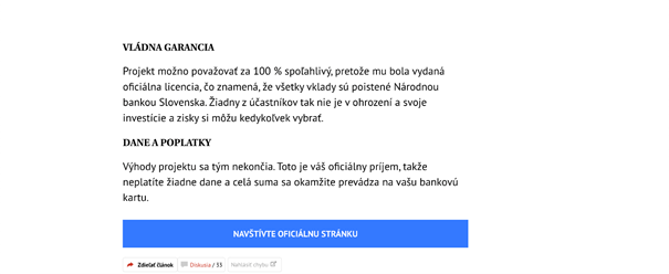 Snímky obrazovky z podvodného článku 2
