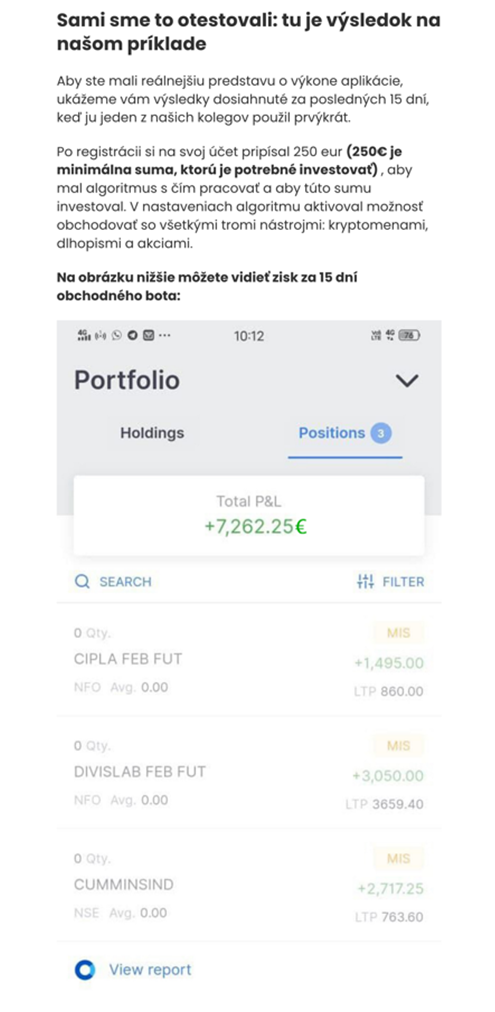 ESET Trading ukážka falošného článku 5