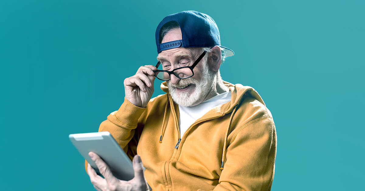 Seniori vianočné online nakupovanie ilustračný obrázok ESET